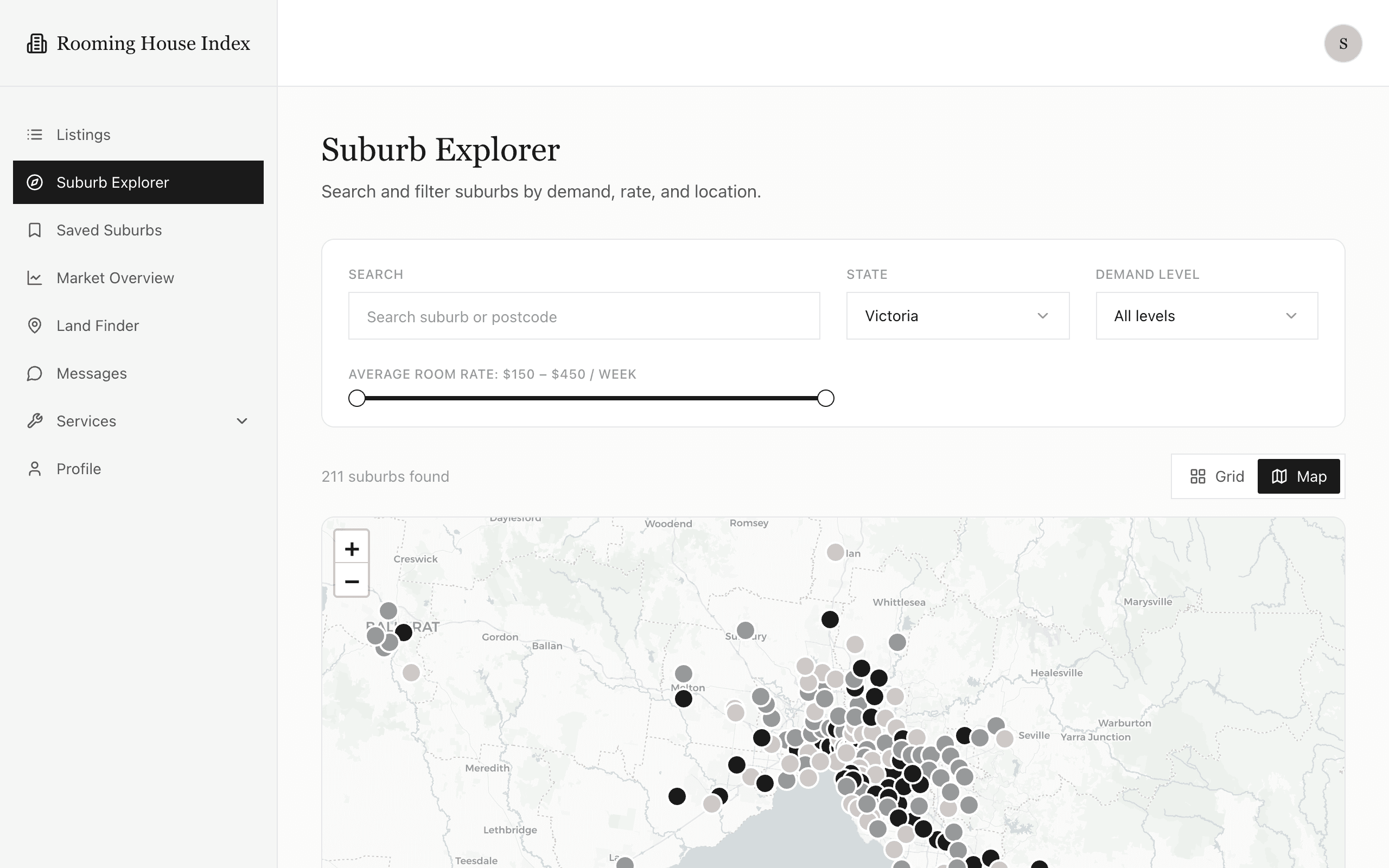 Suburb Explorer